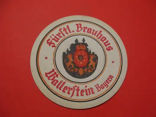 BD Alter Bierdeckel Brauerei Fürstliches Brauhaus Wallerstein Bayern
