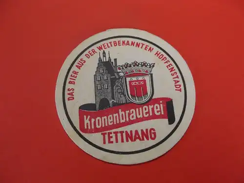 BD Alter Bierdeckel Brauerei Kronen Tettnang