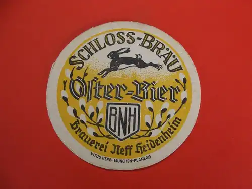 BD Alter Bierdeckel Brauerei Neff Heidenheim Impressum Oster Bier