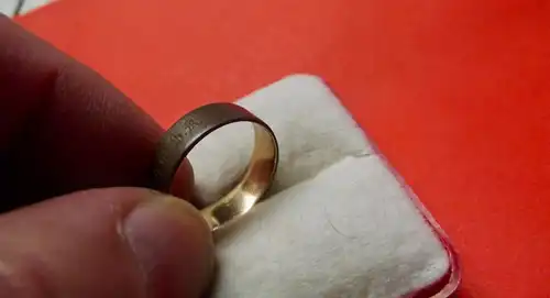 #178 Patriotischer Schmuck Reservisten Ring Gold gab ich für Eisen Innen Gold