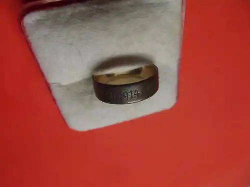 #178 Patriotischer Schmuck Reservisten Ring Gold gab ich für Eisen Innen Gold
