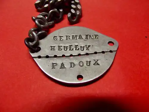 #171 Militär WK2 Frankreich Erkennungsmarke 2.Weltkrieg