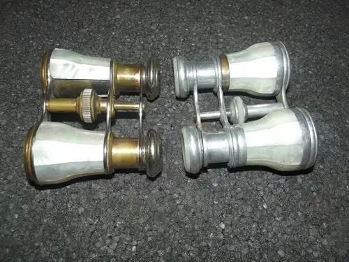 Opernglas - Fernglas Perlmutt Auflage Messing