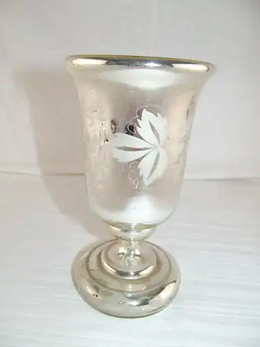 Bauernsilber Pokal Kelch Silber Glas