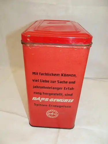 VINTAGE 50er Jahre Dose Raps & Co Gewürze Kulmbach Bayern Tante Emma Laden