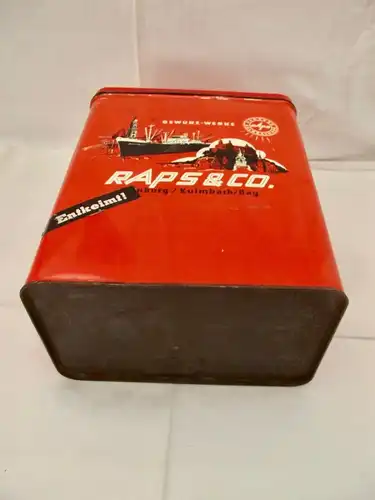 VINTAGE 50er Jahre Dose Raps & Co Gewürze Kulmbach Bayern Tante Emma Laden