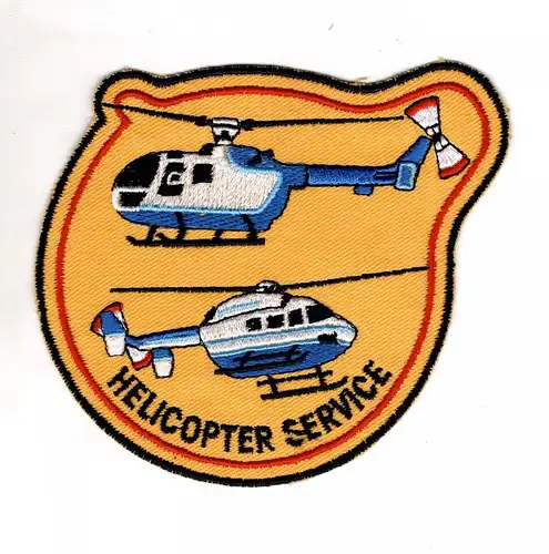 Aufnäher Patch Helicopter Service Hubschrauber
