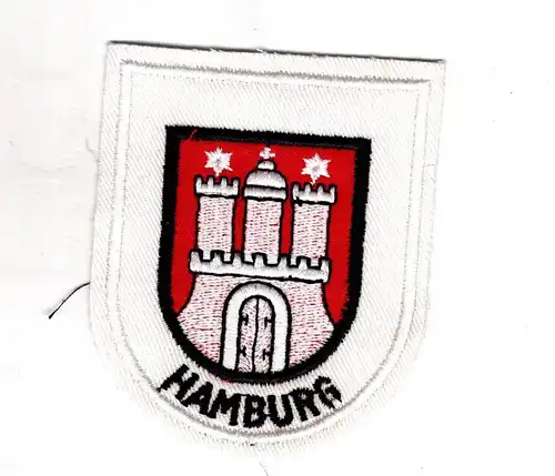 Uniform Aufnäher Patch Hamburg Weiss