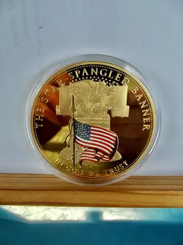 Gigant Medaille USA ADLER / EGALE - Amerikanische Nationalhymne - 70 mm / 134 g.