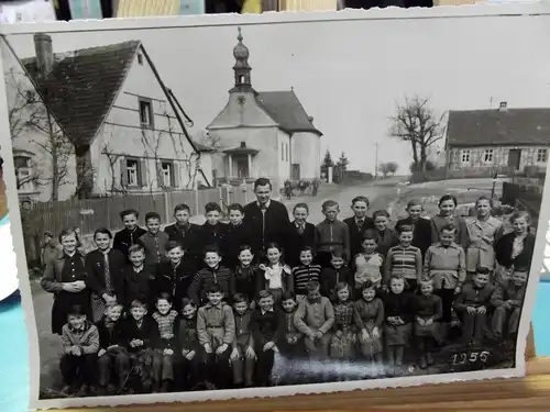 Original Foto Klassenfoto Schule Tütschengereuth - Bischberg Kreis Bamberg 1955