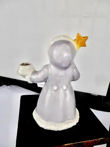 Weihnachten Goebel ; Sternensänger Kind Sternensägerin Kerzenhalter 10,5 cm