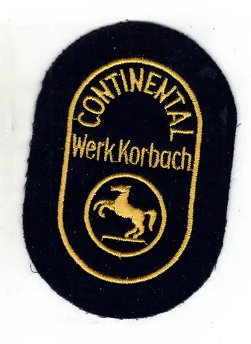 Uniform Aufnäher wohl Werkschutz - Feuerwehr  Continental Werk Korbach