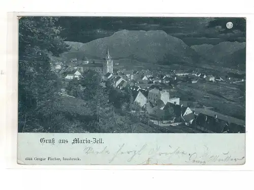 AK Österreich ; Maria-Zell Steiermark Mondscheinkarte Stadtansicht