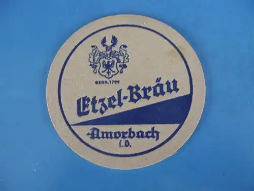 Bierdeckel Brauerei Etzel Bräu Amorbach im Odenwald Hessen