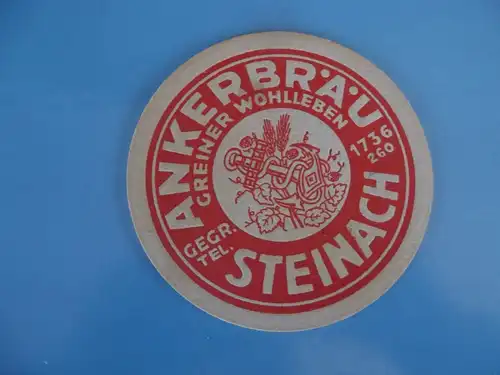 Bierdeckel Brauerei Ankerbräu Steinach bei Sonneberg Thüringen