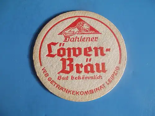 Bierdeckel - Brauerei Löwen Bräu Dahlen VEB Getränkekombinat Leipzig