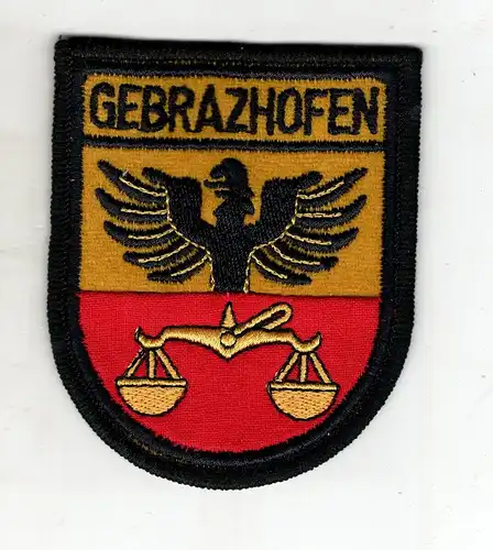 Aufnäher Patch Wappen Gebrazhofen Stadtteil Kreisstadt Leutkirch im Allgäu