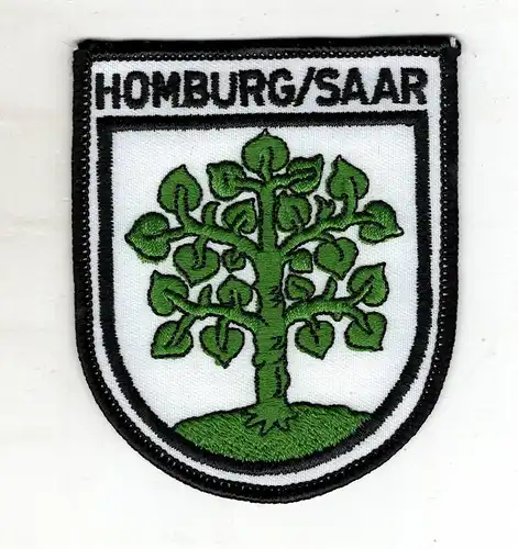 Aufnäher Patch Wappen Homburg Kreisstadt des Saarpfalz-Kreises im Saarland.
