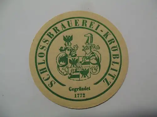 Bierdeckel Brauerei Schlossbrauerei Kröblitz