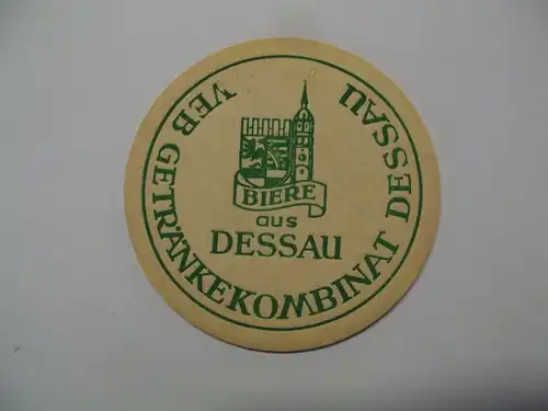 Bierdeckel Brauerei VEB Getränkekombinat Dessau