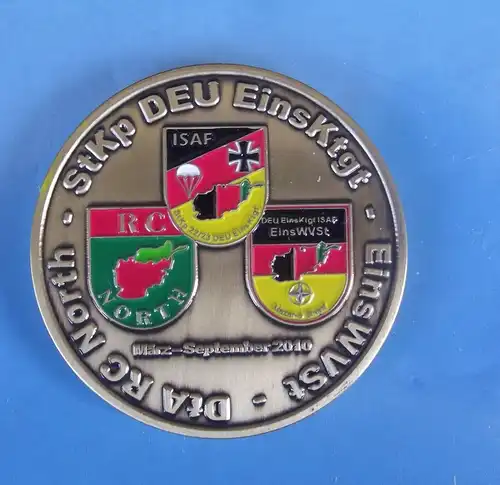 Afghanistan Coin ISAF Nato Mazar-e Sharif - Kunduz - Kabul Bundeswehr RC North