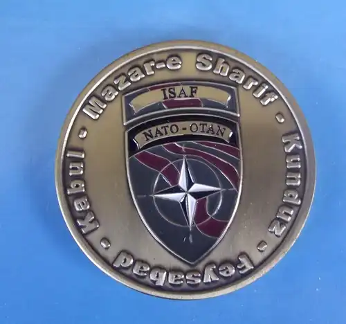 Afghanistan Coin ISAF Nato Mazar-e Sharif - Kunduz - Kabul Bundeswehr RC North