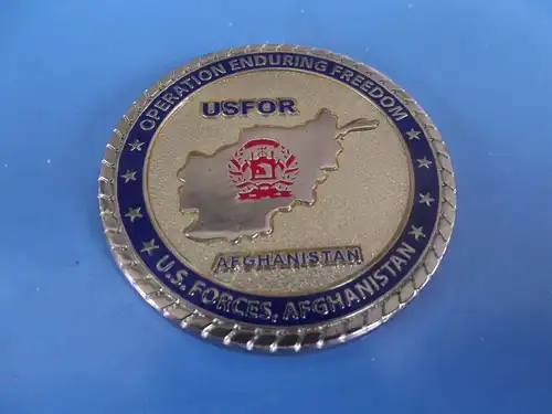 Afghanistan Coin, Original Einsatz Coin ISAF RC North US Forces USFOR