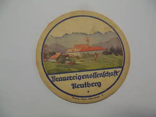 Bierdeckel Brauerei Brauereigenossenschaft  Reutberg