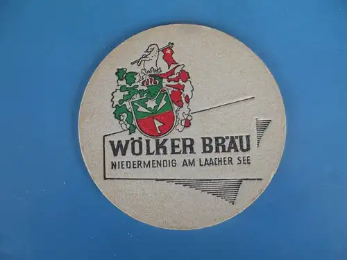 Bierdeckel Brauerei Wölker Bräu Niedermendig am Lacher See