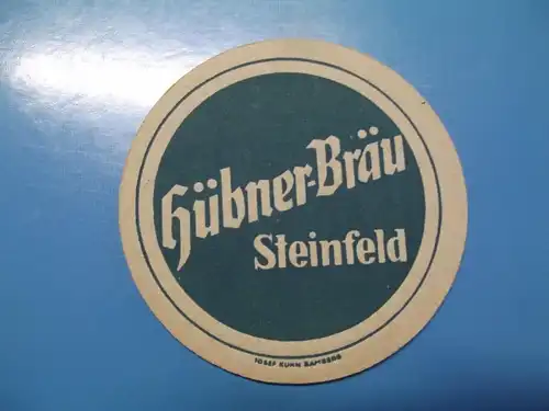 Bierdeckel Brauerei Hübner Bräu Steinfeld Oberfranken