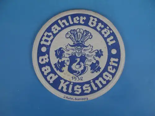 Bierdeckel Brauerei Wahler Bräu Bad Kissingen Unterfranken