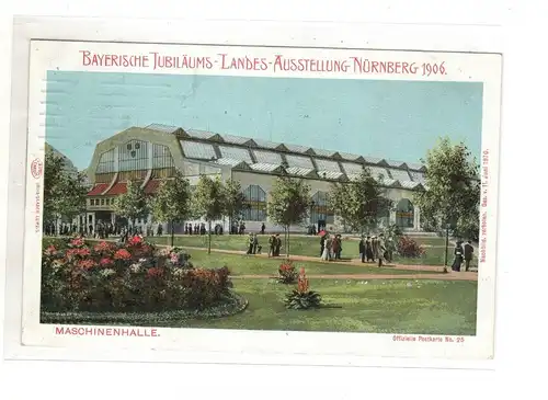 AK Bayern - Nürnberg Landes- Ausstellung 1906 Maschinenhalle