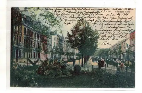 AK Nordrhein Westfahlen ; Aachen Heinrichs Allee - 1904
