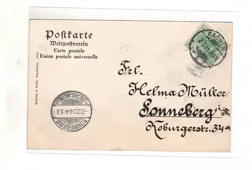 AK Nordrhein Westfahlen ; Aachen Heinrichs Allee - 1904