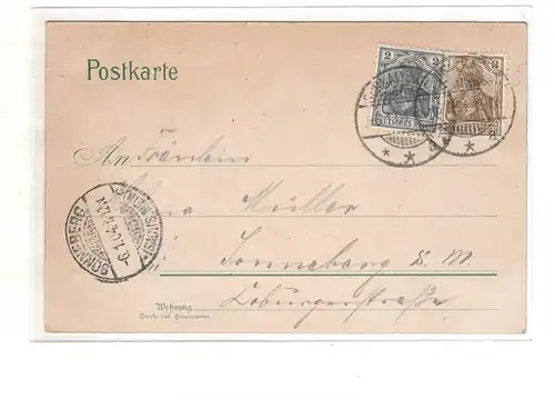 AK Thüringen ; Schmalkalden Stadtansicht 1904