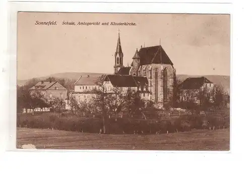AK Bayern ; Sonnefeld Kreis Coburg Schule, Amtsgericht , Klosterkirche Franken