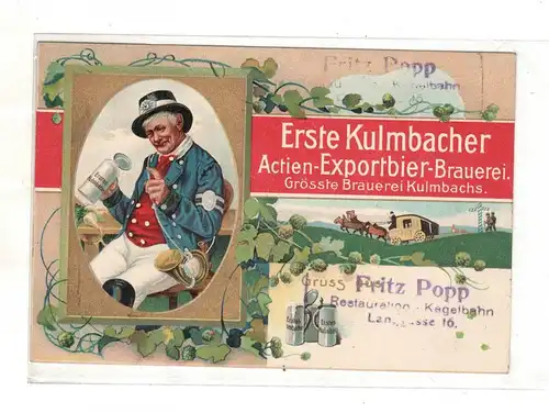 AK Bayern Oberfranken Kulmbach Erste Kulmbacher Actien Brauerei EKU