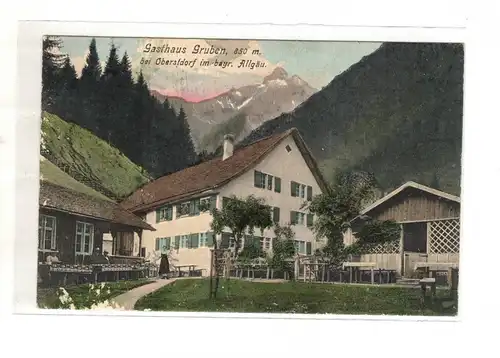 AK Bayern ; Gasthaus Gruben bei Oberstdorf im bayrischen Allgäu