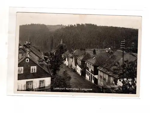 AK Oberfranken Luftkurort Nordhalben Langgasse im Frankenwald Kreis Kronach