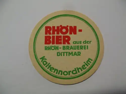 Bierdeckel Brauerei Dittmar Kaltennordheim Rhön