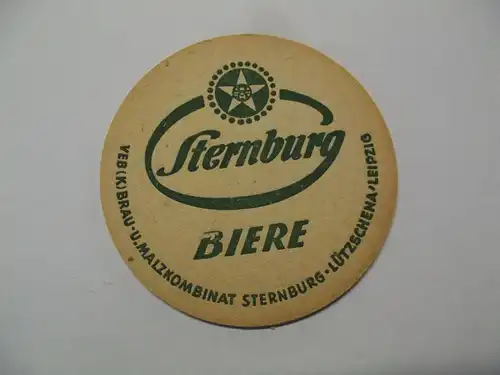 Bierdeckel Brauerei Sternburg VEB (K) Kombinat Lützschena - Leipzig