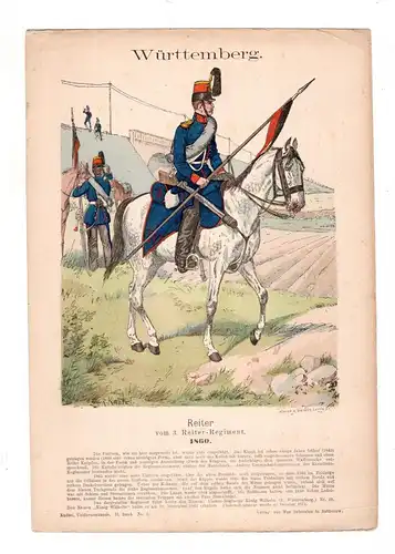 Knötel Uniformkunde : Württemberg 3. Reiter Regiment 1860