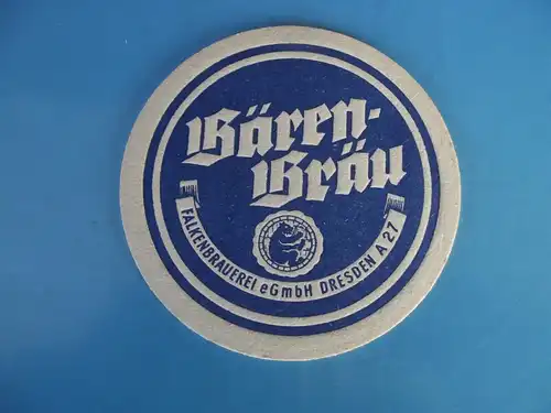 Bierdeckel Brauerei Falkenbrauerei Dresden Bären Bräu