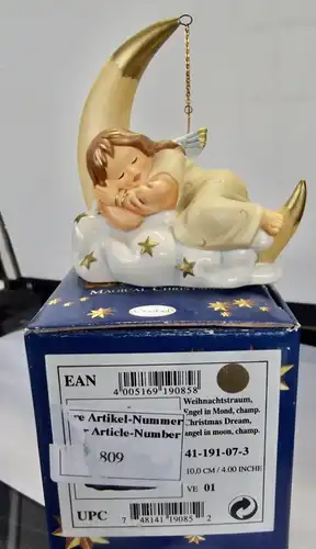 Weihnachten Goebel Weihnachtstraum Engel im Mond Christmas Dream Angel 10 cm