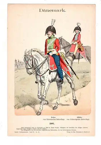 Knötel Uniformkunde : Dänemark 1801 Reiter Uniform