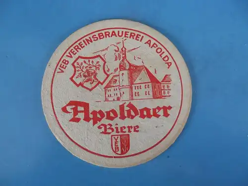 Bierdeckel Brauerei VEB Vereinsbrauerei Apolda Thüringen