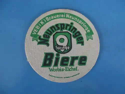 Bierdeckel Brauerei VEB (K) Neunspringe Worbis Eichsfeld
