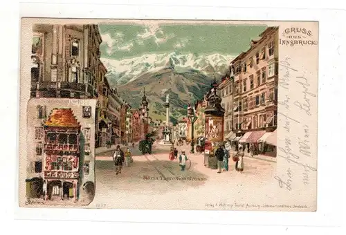 AK Österreich ; Innsbruck Lithographie Tirol