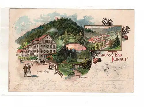 AK Baden-Württemberg Bad Teinach Hotel zum Hirsch 1901