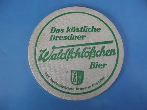 Bierdeckel DDR Brauerei Waldschlößchen VEB Dresden Sachsen
